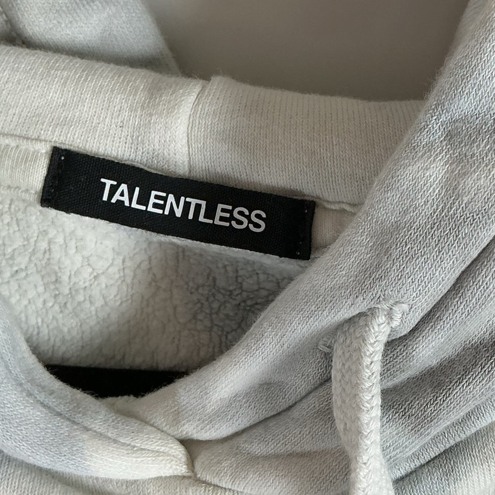TALENTLESS Women's Gray Tie-Dye Hoodie A0413 - Picture 4 of 6